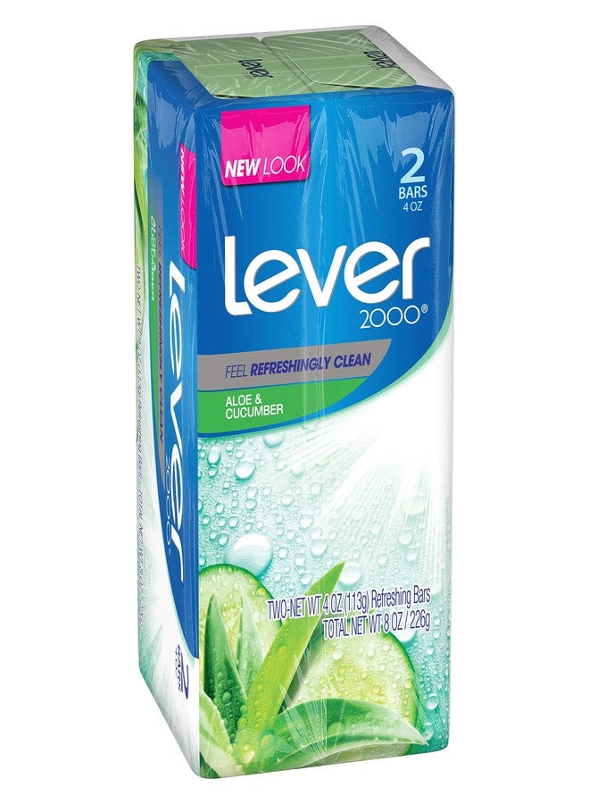 Lever 2000 Bar Soap, Aloe & Cucumber, 4 Ounce (Pack of 2) - Image 2